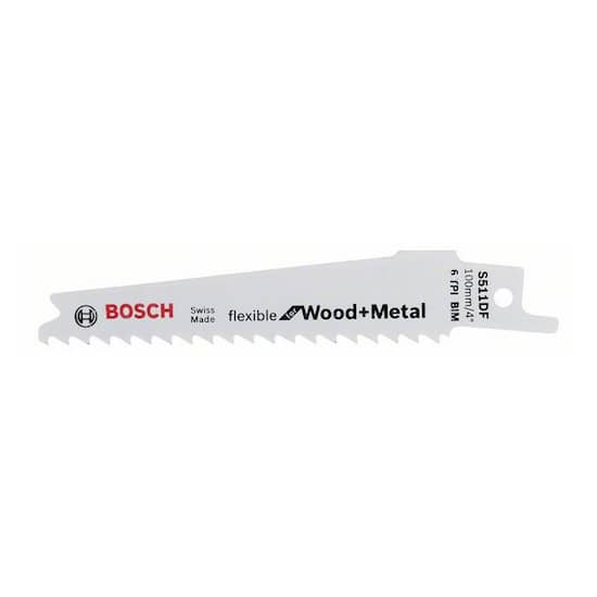 Bosch Tigersågblad S511DF Flex trä/metall 100 mm 5-pack