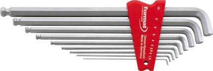 Format Sekskantnøkkel med kule i sett 1.5-10mm 9 deler, lang med kort arm