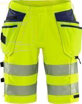 Fristads Høy synlighet Green håndverker stretch-shorts klasse 2 2646 GSTP