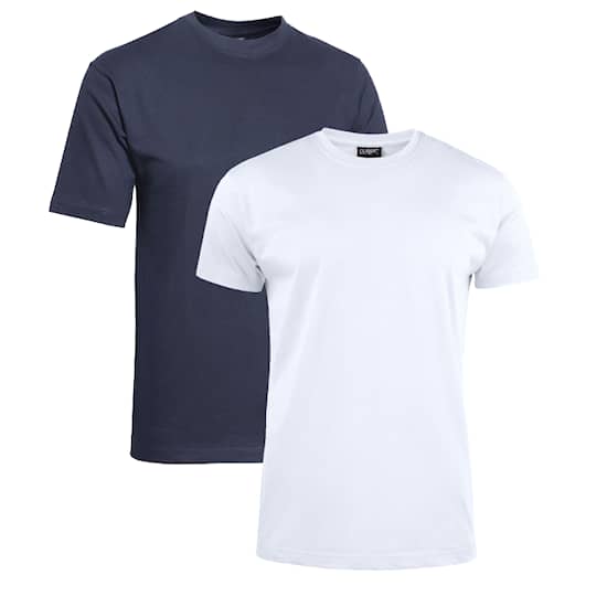 Clique Tshirt 2pack blå/vit