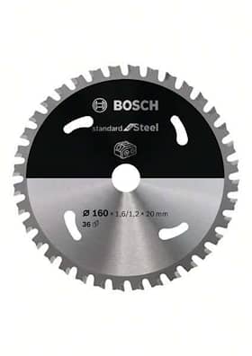 Bosch Standard for Steel -pyörösahanterä johdottomiin sahoihin 160 x 1,6 / 1,2 x 20 T36