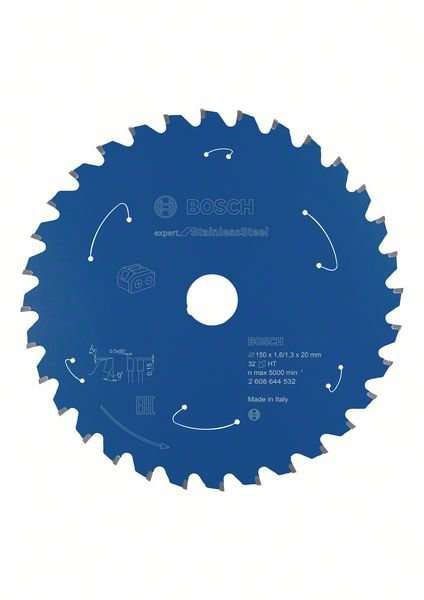 Bosch Expert for Stainless Steel-sirkelsagblad for batteridrevne sager 150x1,6/1,3x20 T32