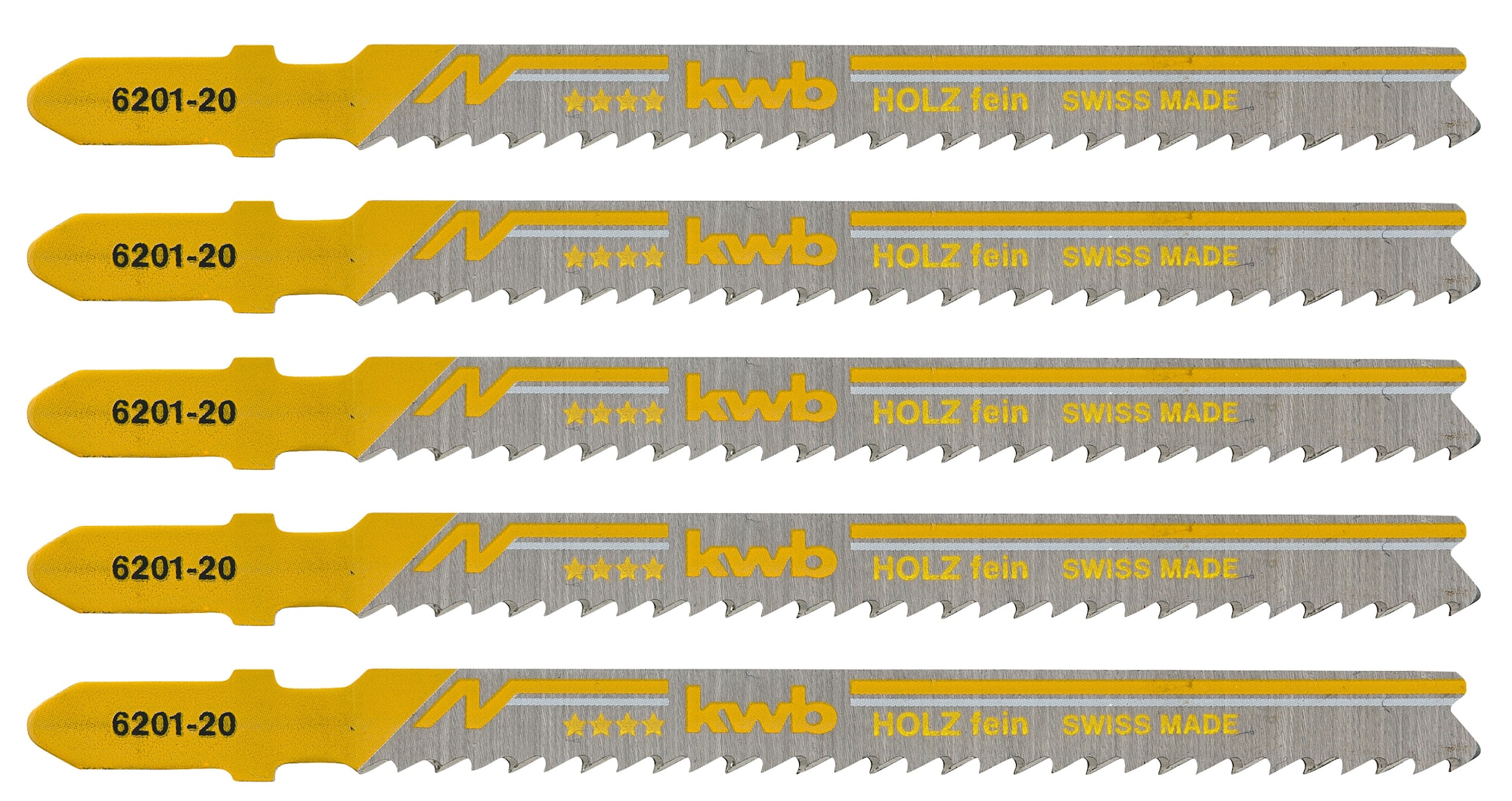 KWB Stikksagblad, tre, fint, 5 stk.