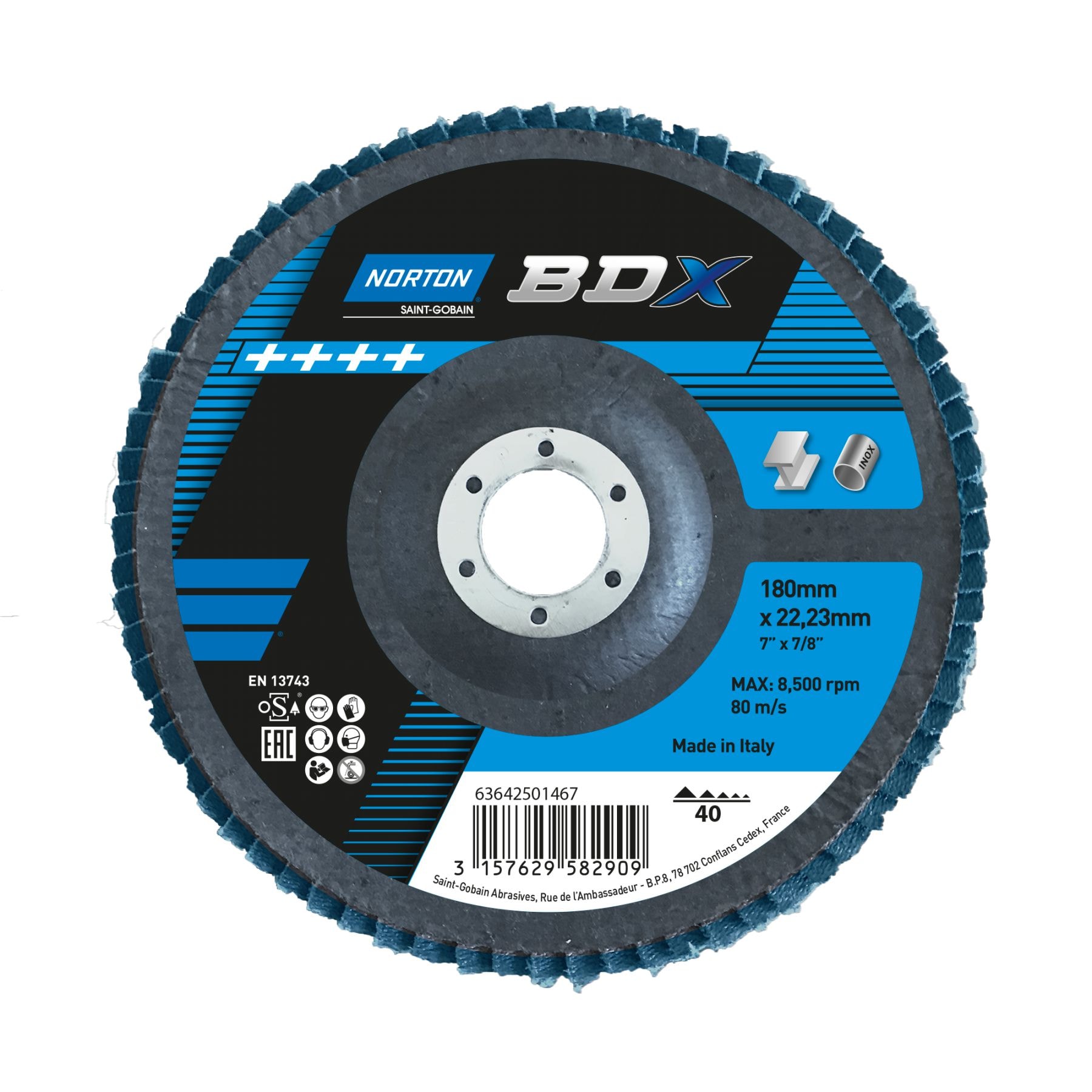 Norton Lamellrondell BDX 180x22,23mm, konisk