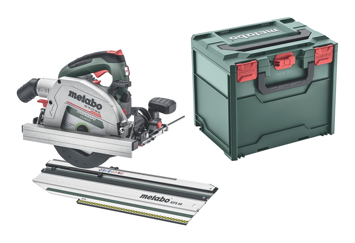 Metabo Cirkelsåg Set KS 18 LTX 66 BL  med kapskena KFS 44 utan batteri & laddare