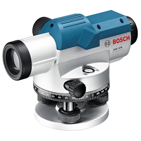 Bosch Optinen tasonsäädin GOL 32 D Professional työkalusalkussa, tarvikesarja