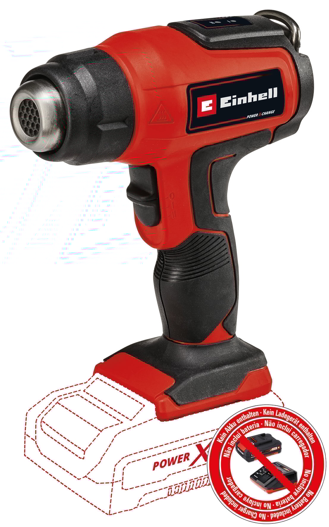 Einhell Varmepistol 2-trin Solo 18V -  TE-HA 18