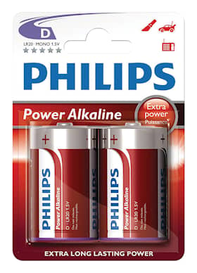 Philips Batteri Philips D 1,5V LR20 2-pack