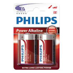 Philips Batteri Philips D 1,5V LR20 2-pack