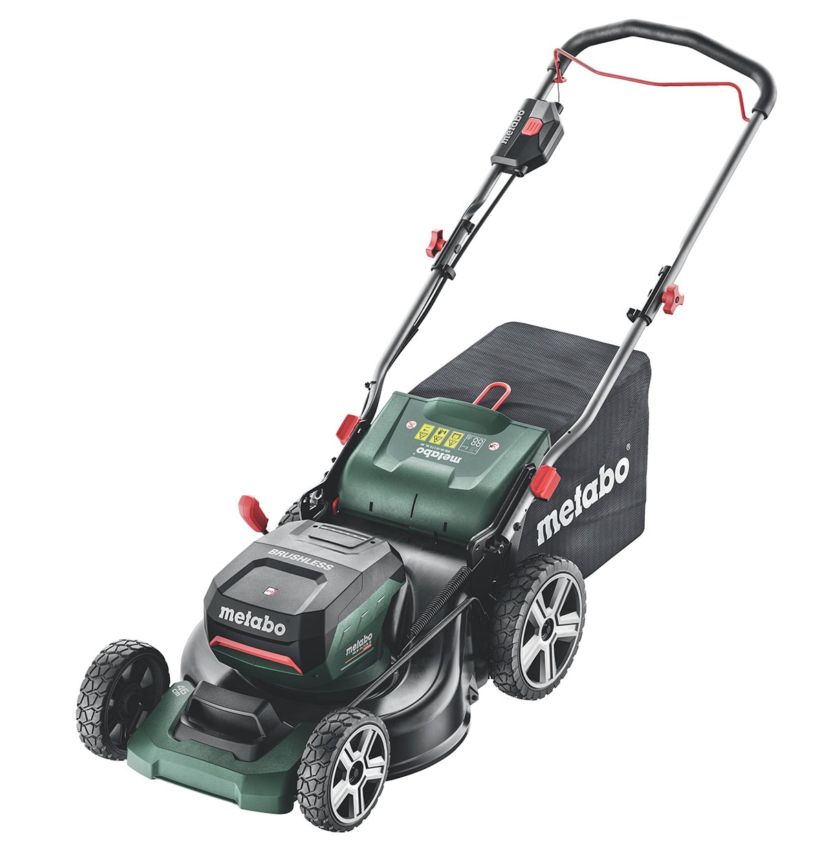 Metabo Gräsklippare RM 36-18 LTX BL 46 18V med 2st 5,2Ah batterier & laddare ASC 145 Duo