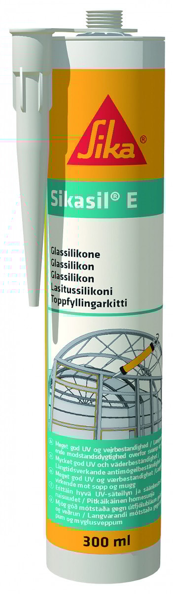 Sika Sikasil E Bygg- & glassilikon 300ml Transparent