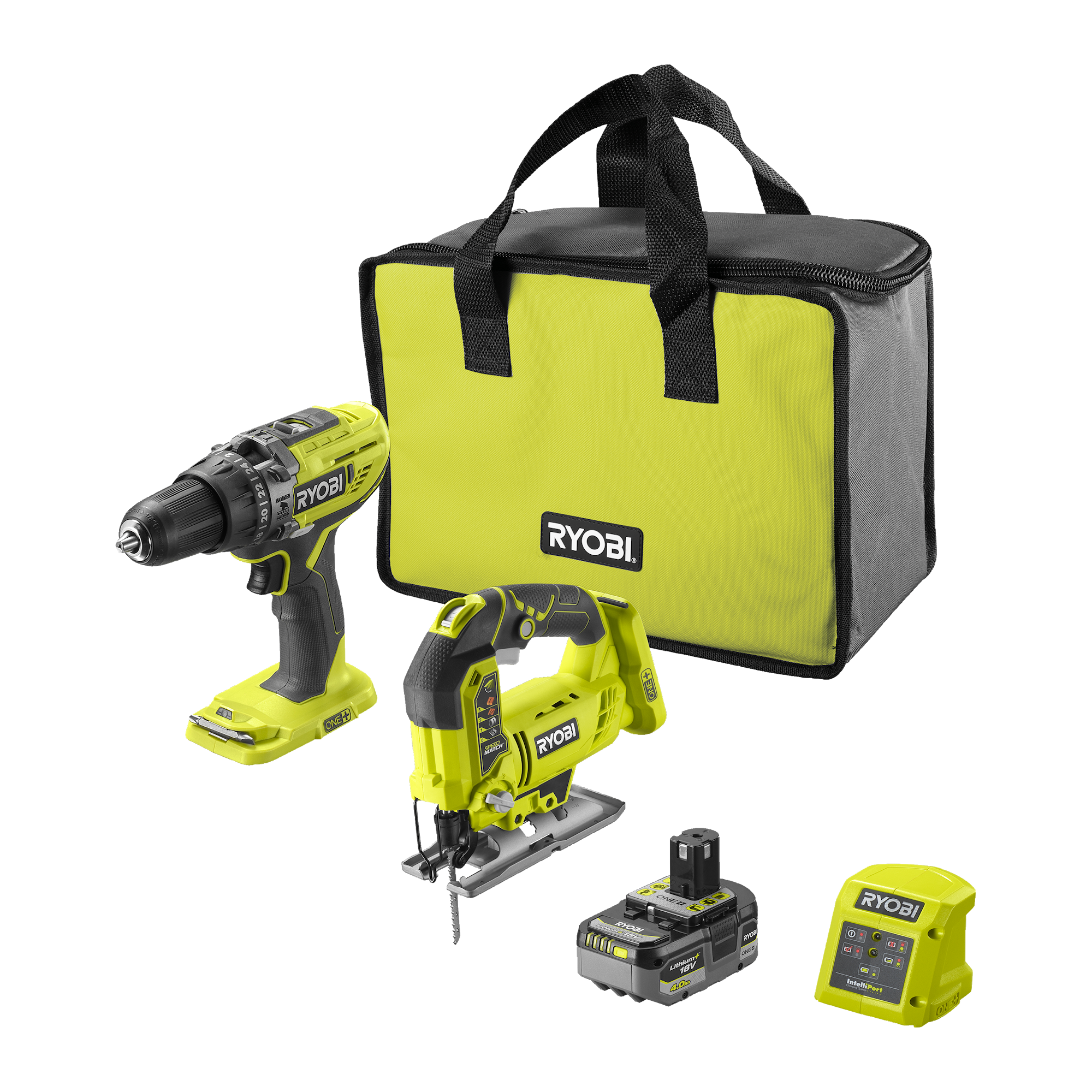 Ryobi R18CK2PJ-1X40S Verktygspaket -
