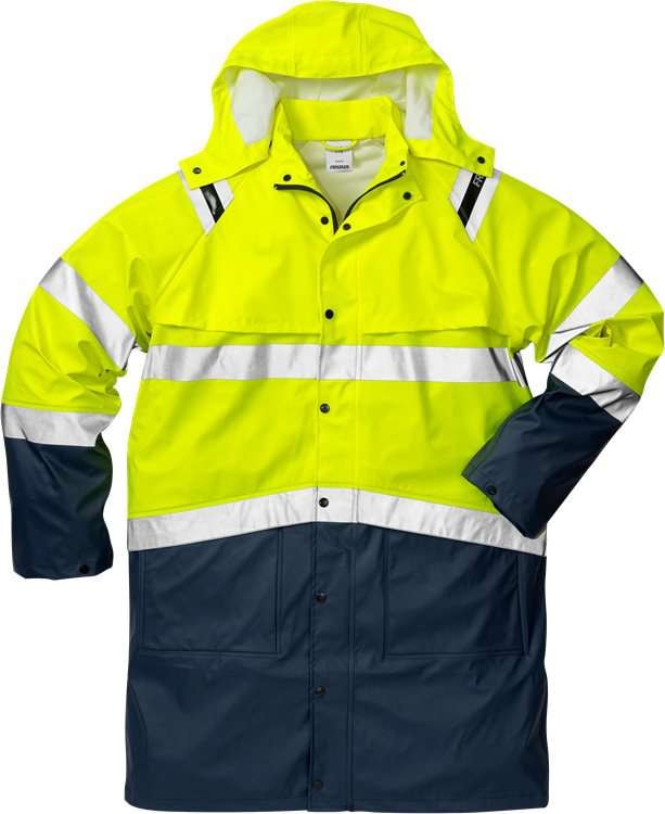 Fristads Regnrock 4634 RS, Klass 3 Varsel Gul/Marinblå 2XS
