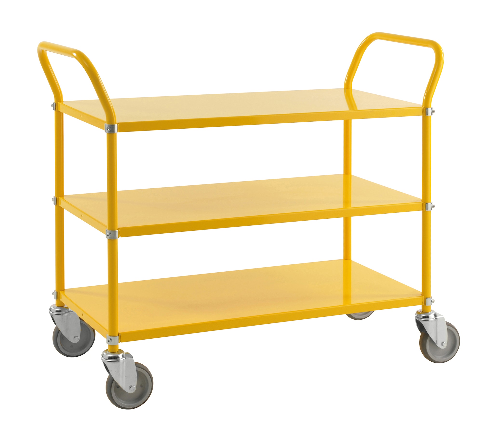 Kulörivaunu KM5106B, 3 tasoa, 1080x480x940 mm, 250 kg, keltainen