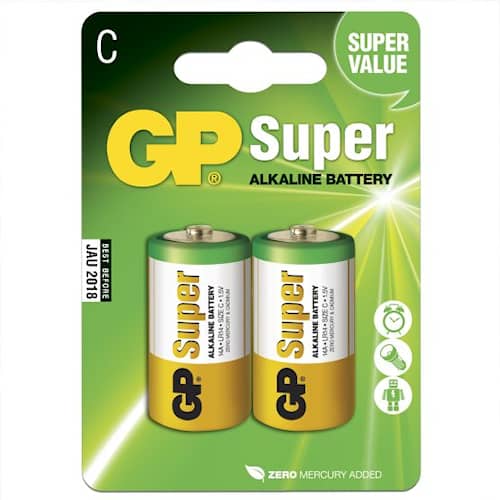 GP Batteries Batteri Alkalisk C/LR14 2-pk