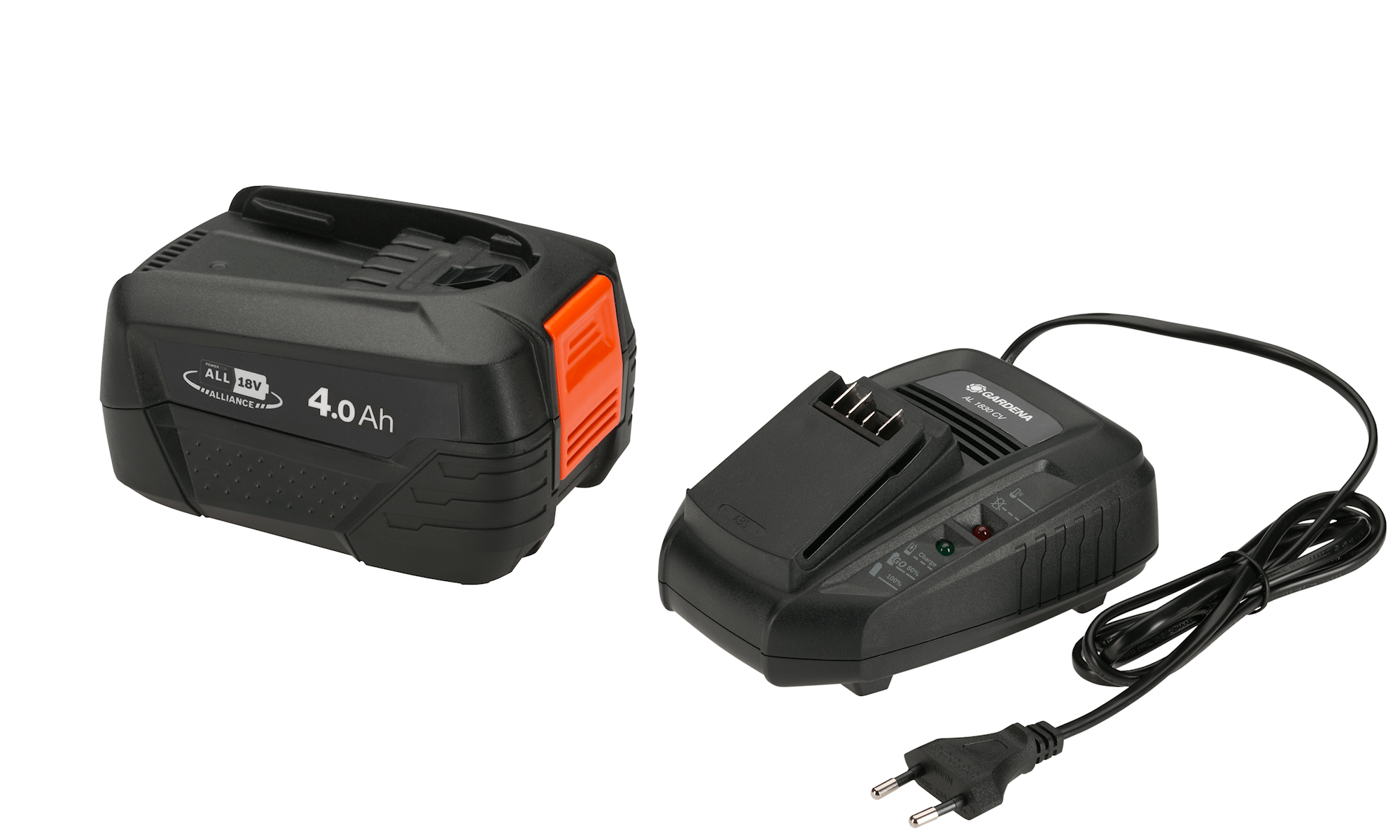 Gardena Startkit P4A PBA 18V/72 + AL 1830 (4,0Ah batteri + snabbladdare)