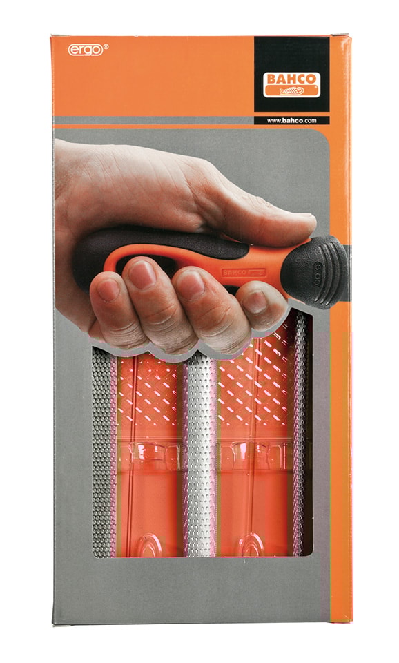 Bahco raspisarja 6-470 ERGO, 200 mm, medium, 3 osaa