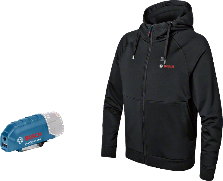 Bosch varmehettegenser GHH 12+18V XA med lader GAA 12V-21 Størrelse 2XL