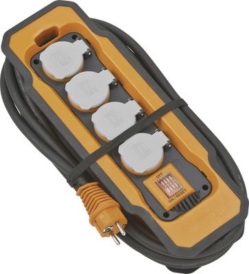 Brennenstuhl Grenuttag 4-vägs 5m kabel H07RN-F3G2,5 IP54 -