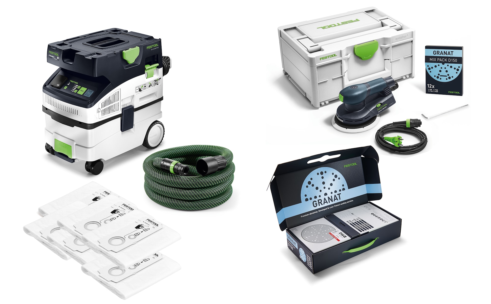 Festool Excenterslip Dammfritt Kombiset CTM MIDI/ETS EC/GR/FIS