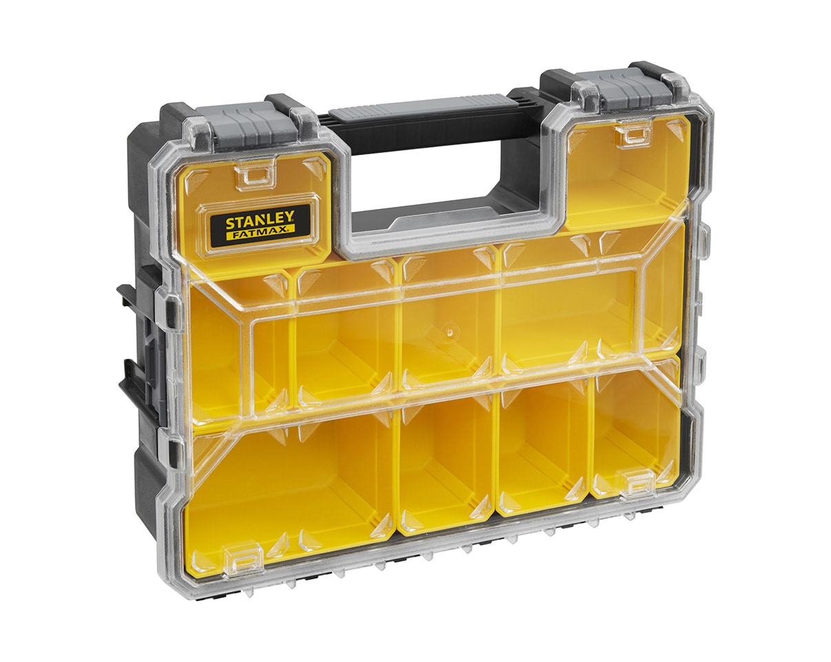 Stanley Lajittelulaatikko FATMAX PRO 10 lokeroa, syvä, muovilukoilla