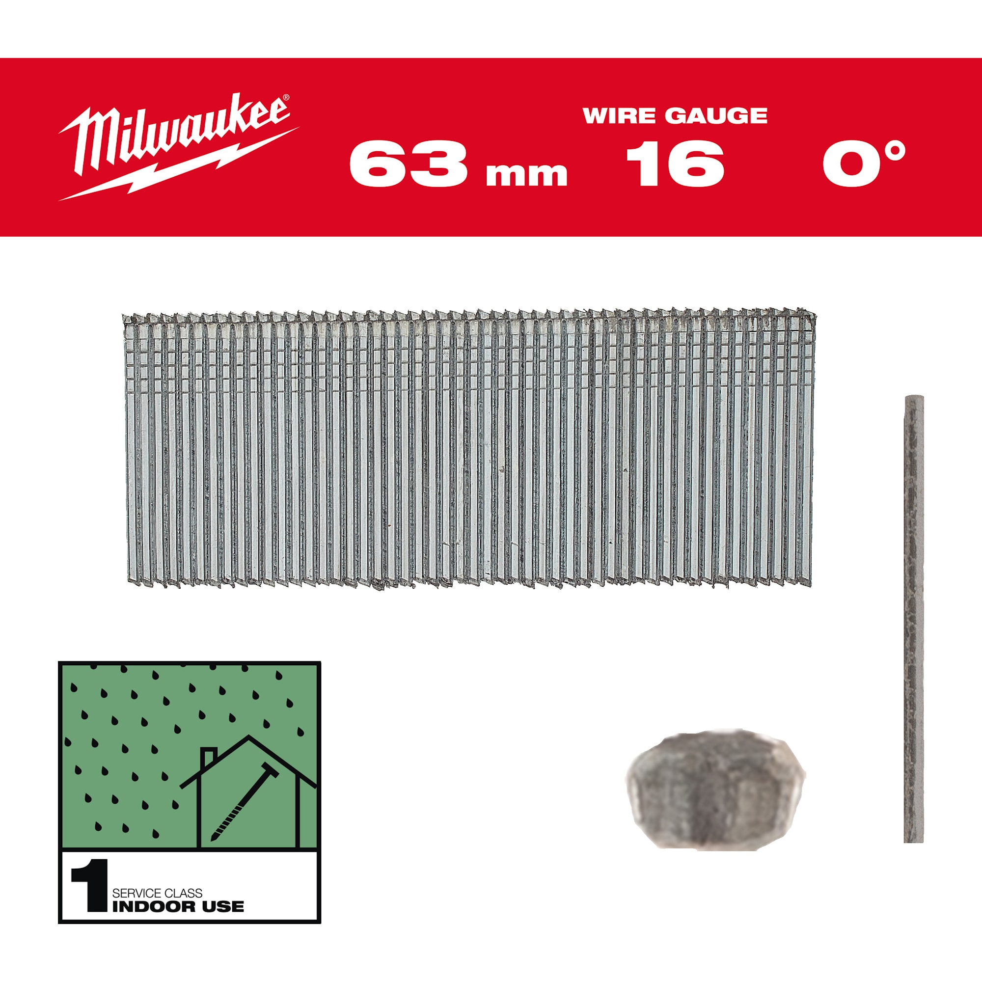 Milwaukee Dyckert 16G/0°/63Mm/G/C1 2500P