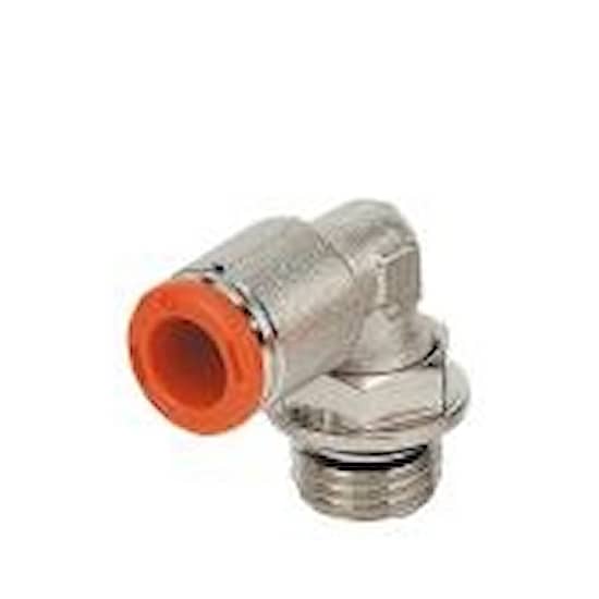 Metal Work Pneumatic Plug-in kobling vinkelkompositt for 6x8mm utvendig gjenge 3/8"