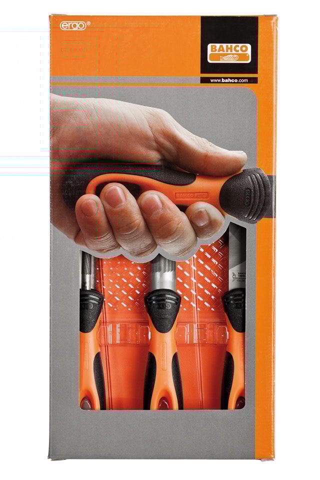 Bahco käsiviilasarja 1-473 ERGO, 250 mm, medium, 3 osaa