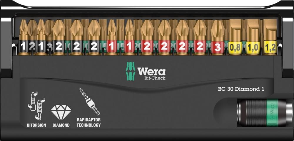 Wera Bitssats Diamond 1, Ph,Pz, Tx, Spår 30 delar