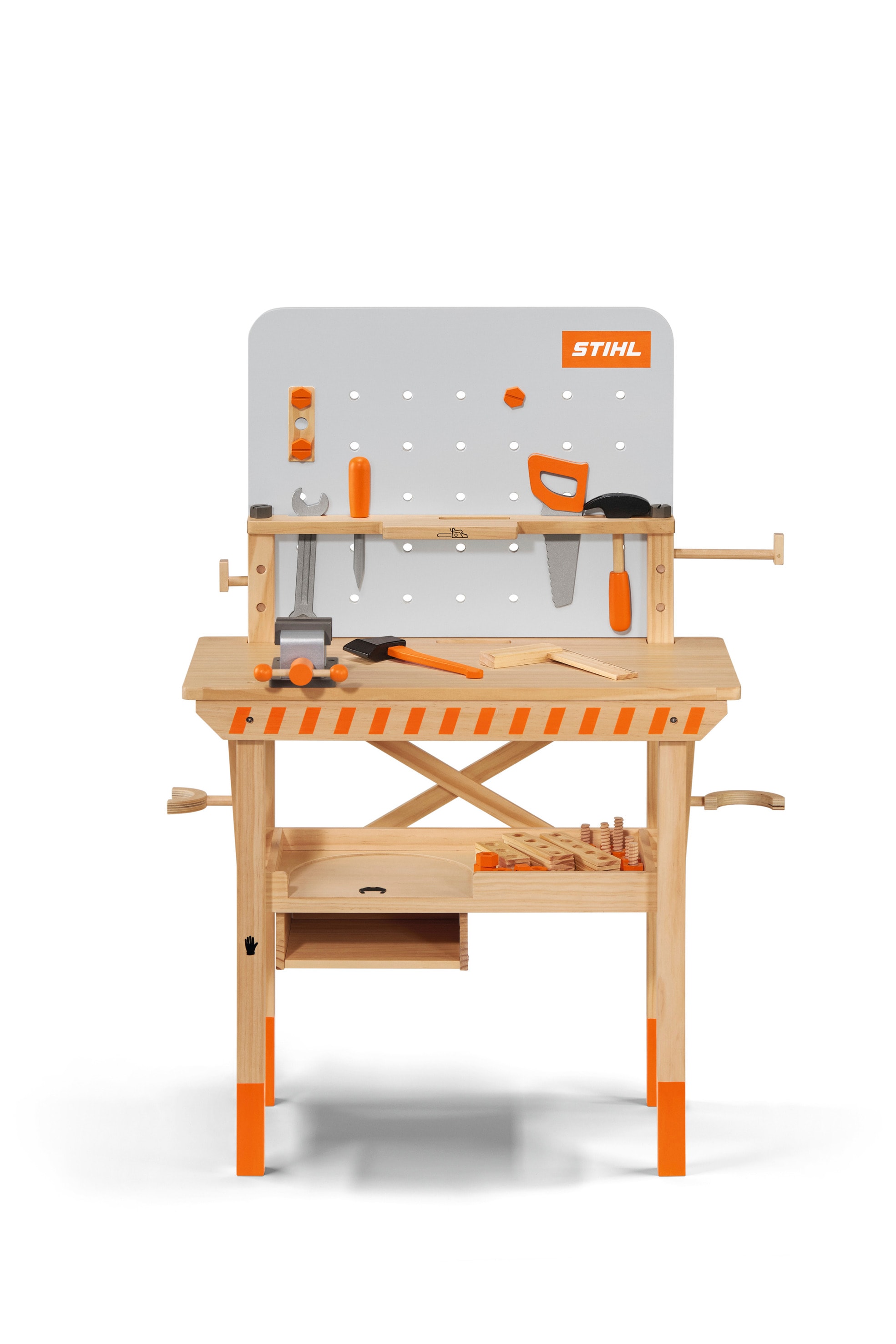 Stihl arbeidsbenk i tre for barn -