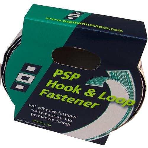 PSP Marine Tapes Kardborreband Svart 25mm x 1m