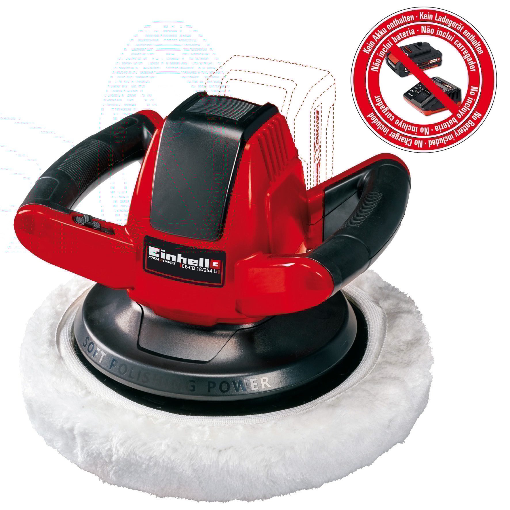 Einhell CE-CB 18/254 Li-Solo, Batteridrevet polermaskin