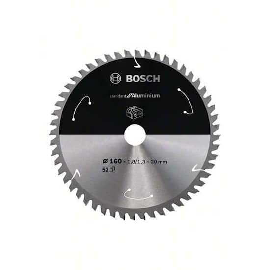 Bosch Sågklinga Standard for Aluminium 160×1,8/1,3×20mm 52T
