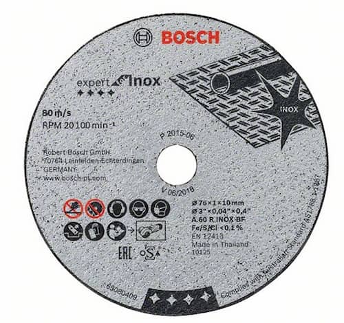 Bosch Skæreskive Expert for Inox A 60 R INOX BF; 76 mm; 1 mm; 10 mm