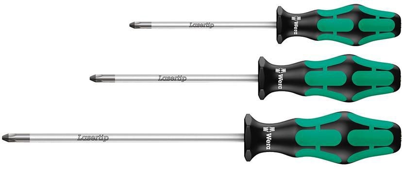 Wera Skruvmejsel i sats 350/3 PH 3 delar, rund klinga
