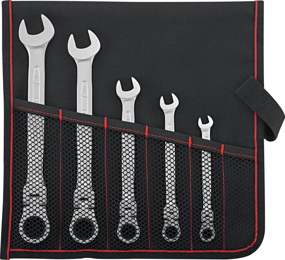Format Rengasräikkäavainsarja, nivel, 8–19 mm, 5 osaa