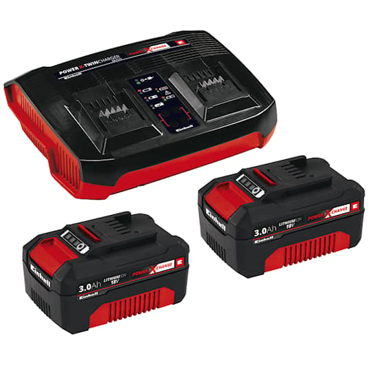 Einhell Snabbladdare 18V PXC Twin Charger Starter Kit 2x 3,0Ah