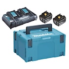 Makita Batteri & laddare Powerpack 2st 5 Ah BL1850B & laddare DC18RD i MAKPAC