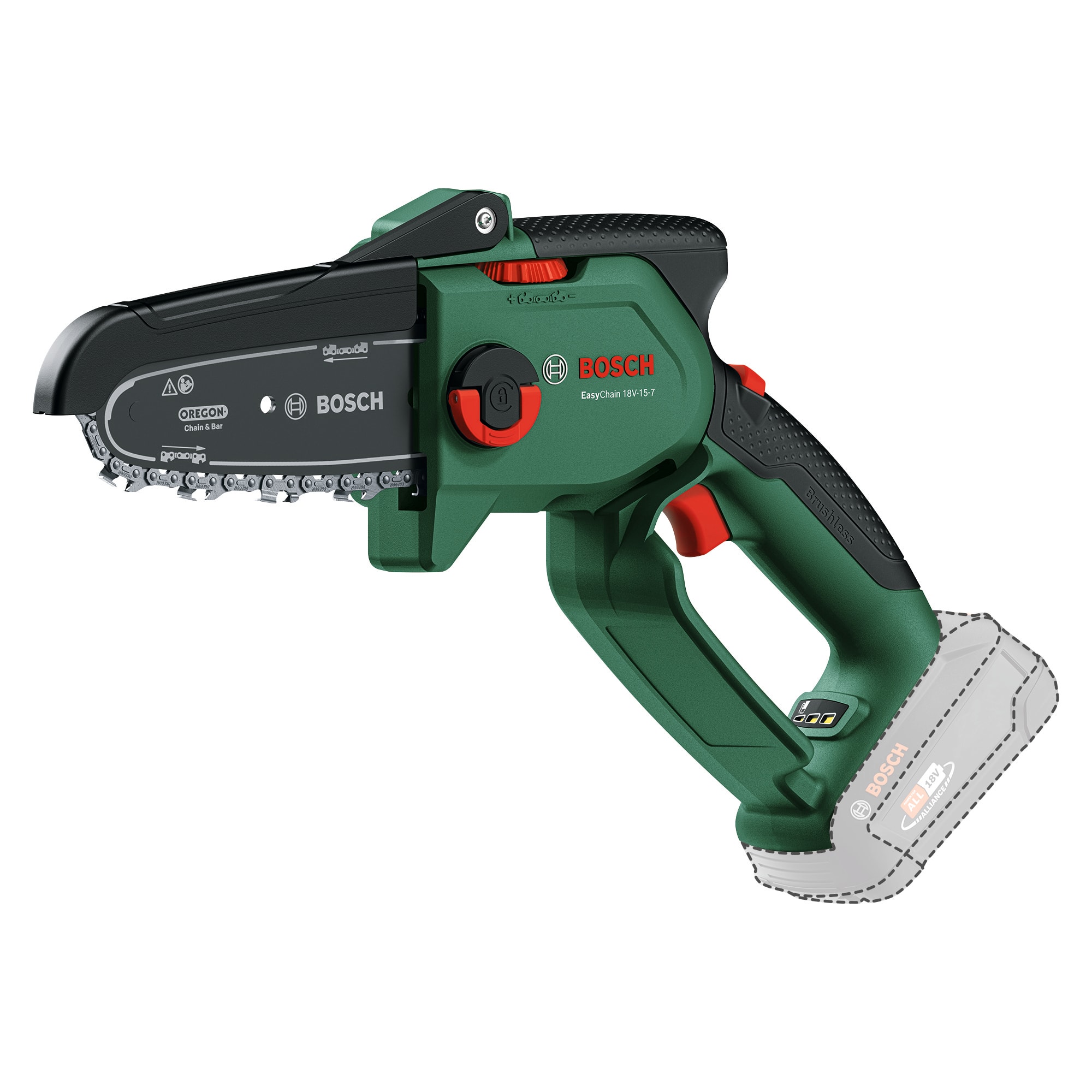 Bosch DIY Grensåg Easychain 18V med 1x2,5Ah batteri och laddare