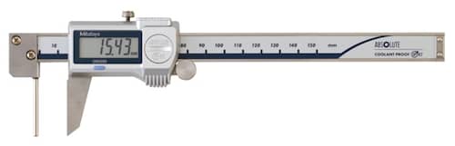 Mitutoyo ABSOLUTE digimatisk skyvelære 573-661-20 for måling av rørtykkelse 0-150 mm, 0,01 mm, IP67, friksjonsrulle, datautgang