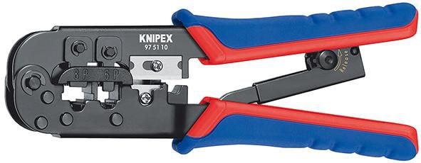 Knipex Presstång 975110 190mm, för Westernkontakt 6+8-polig