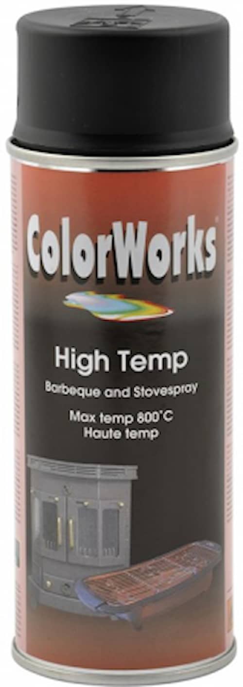 Motip Colorworks Sprayfärg 400 ml, (RAL 9005) Svart värmebeständig