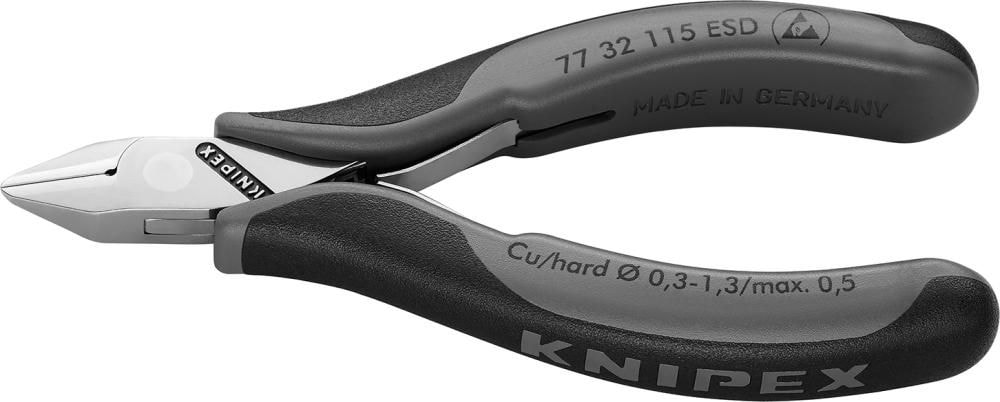 Knipex Elektronikavbitare 7732115ESD 115mm, med liten fasett, spetsigt huvud