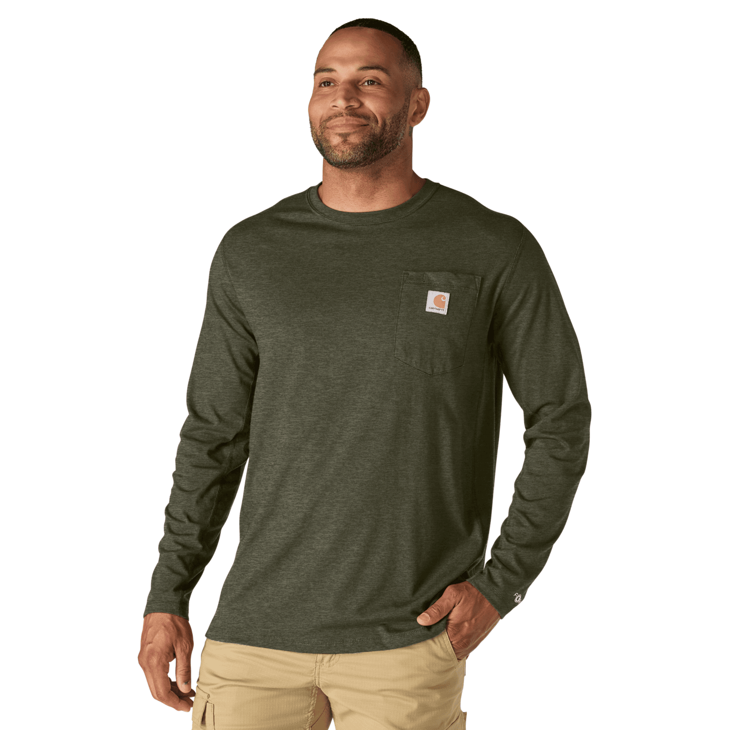 Carhartt Carhartt Force™ Relaxed L/S T-Shirt Herr Basil Heather