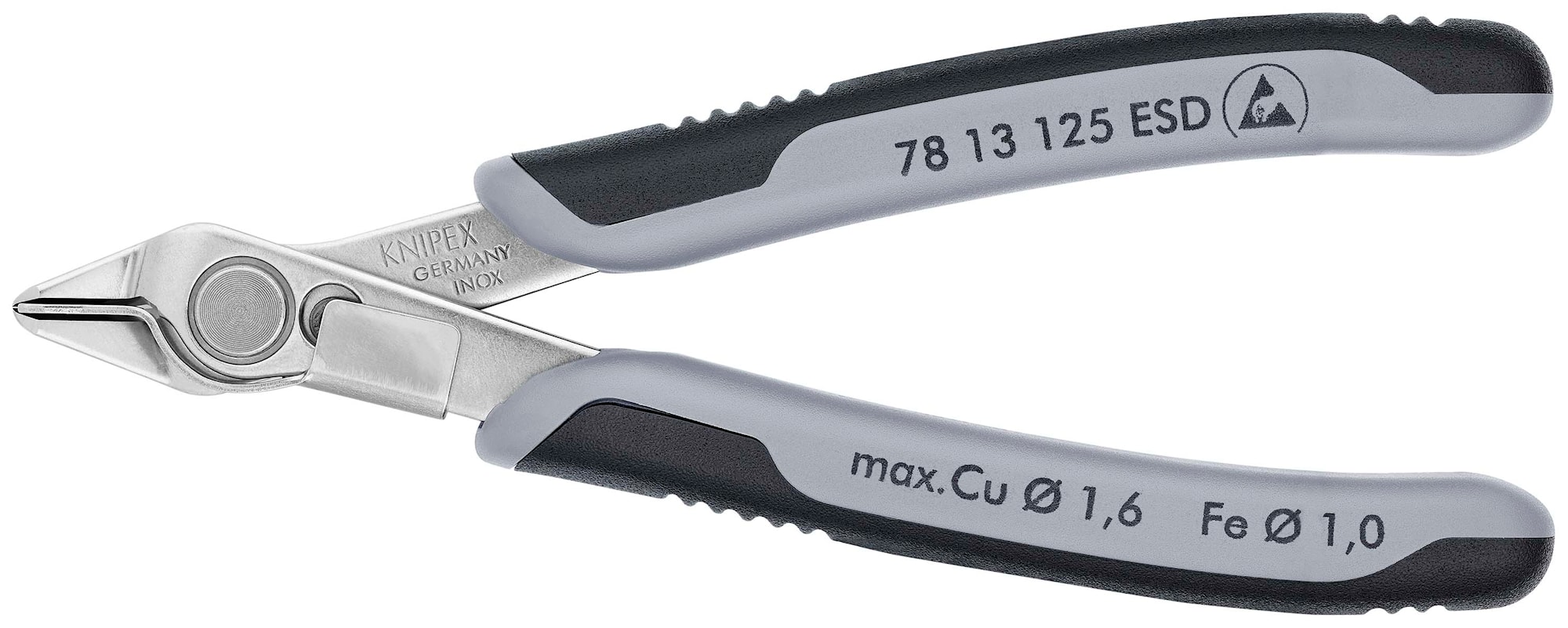 Knipex Elektronikavbitare 7813125ESD 125mm, utan fasett, trådklämma
