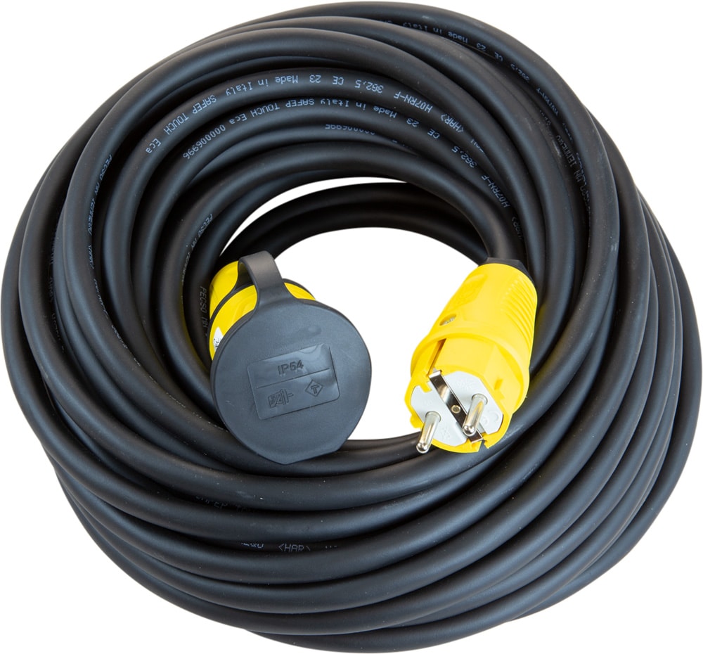 Amiga Forlengerkabel 20m gummi 3G2,5mm