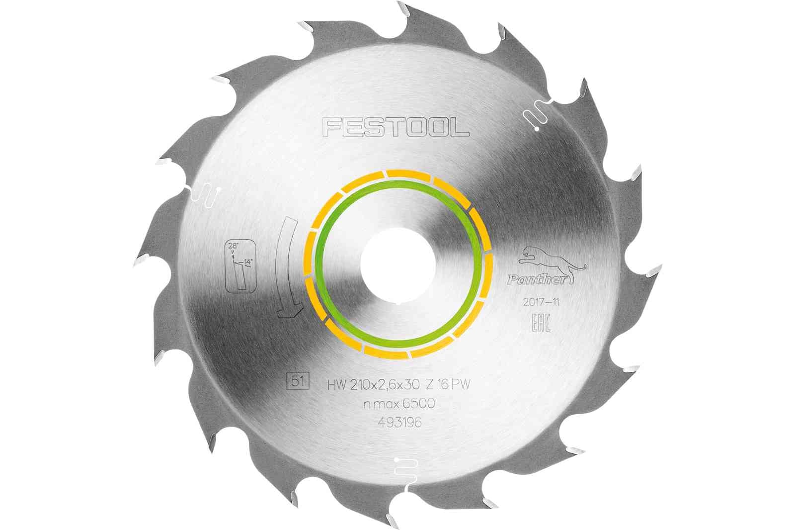 Festool Sahanterä HW 210x2,6x30 PW16 WOOD RIP CUT