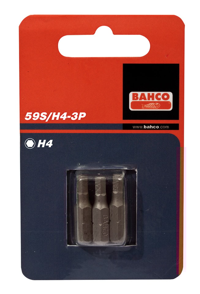 Bahco Skrubits 59S 1/4 H 3x25mm 3-pk