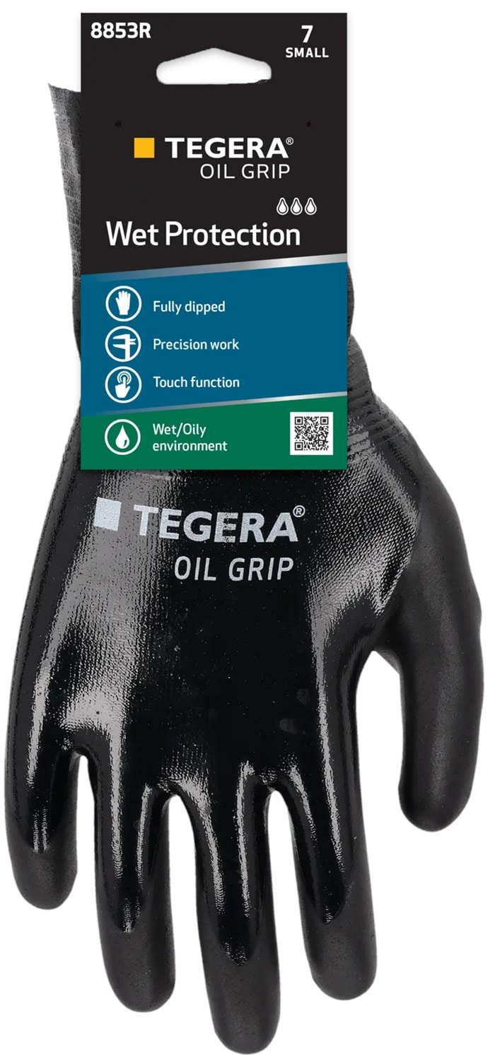 Tegera Syntethandske 8853R OIL GRIP