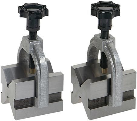 Format V-Block med spännbygel, par